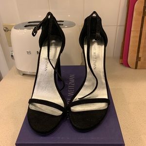 Nudist black goose bump sandal 115MM